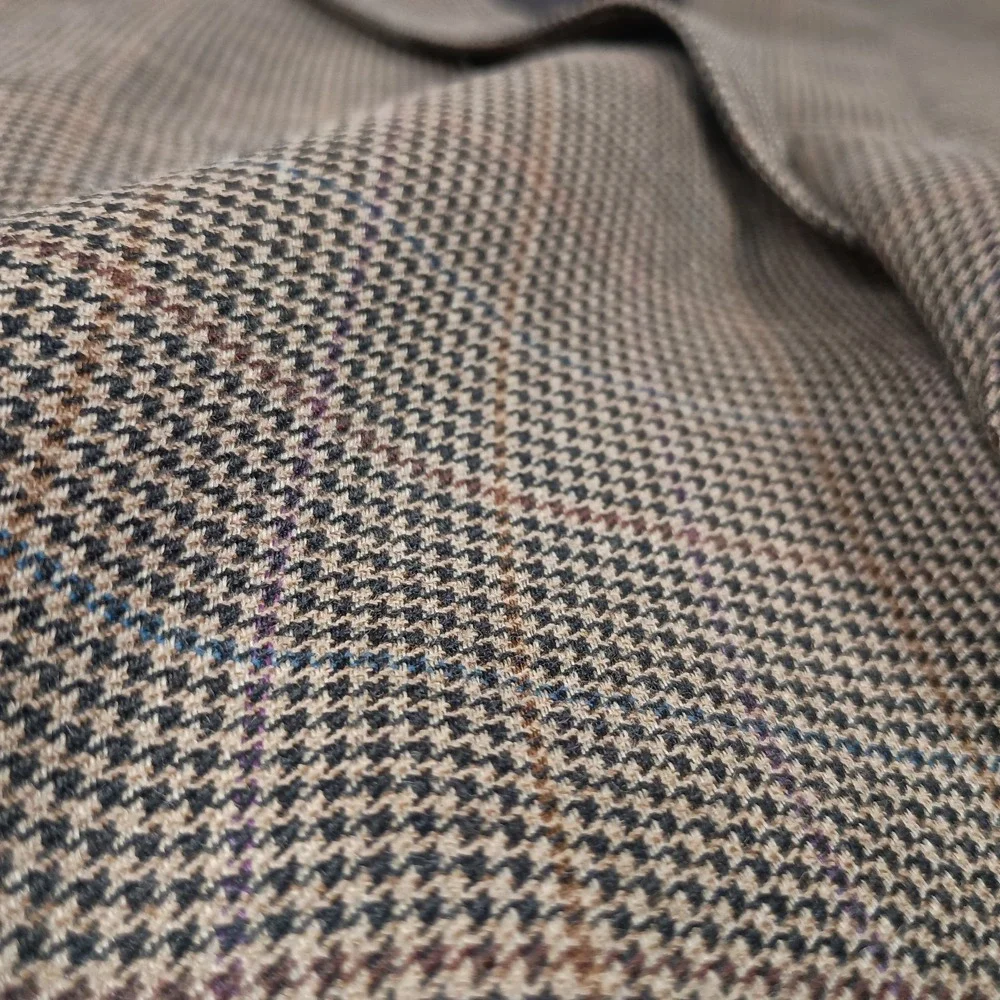 Jos. A. Bank‎ Traveler Tailored Fit 42L Wool Houndstooth Overcheck Mens Blazer